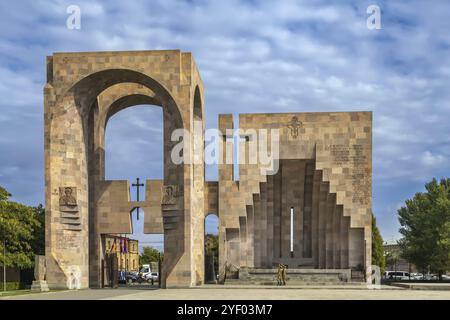 Offener Altar im Kloster Etchmiadzin, Armenien, Asien Stockfoto