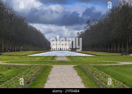 Blick auf das neue Schloss Schleissheim vom Park, Deutschland, Europa Stockfoto