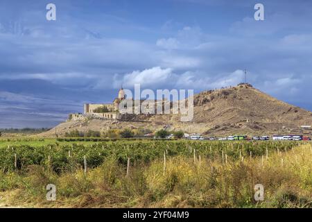 Blick auf das Kloster Khor Virap, Armenien, Asien Stockfoto