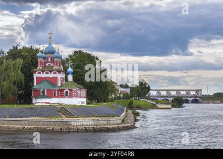 Kirche Demetrius auf dem Blut an den Ufern der Wolga, Uglich, Russland, Europa Stockfoto