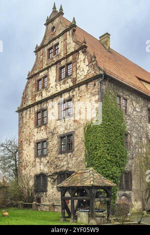 Die mittelalterliche Vorderburg in Schlitz wurde um 1600 in Deutschland, Europa erbaut Stockfoto