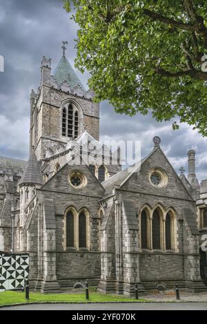 Die Christ Church Cathedral, die Kathedrale der Heiligen Dreifaltigkeit, ist die Kathedrale in Dublin, Irland, Europa Stockfoto