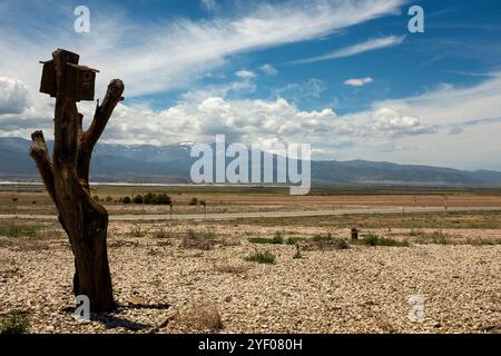 Estación de La Calahorra-Ferreira (Bahnhof La Calahorra-Ferreira), verwendet in der Eröffnungssequenz von „Once Upon a Time in the West“ (1968) Stockfoto