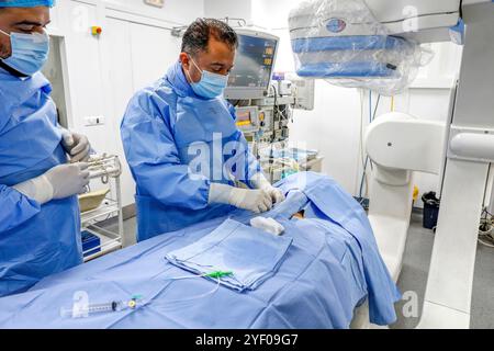 Herzchirurgie im Krankenhaus Hotel Dieu de France in Beirut, Libanon. Stockfoto