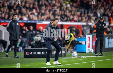 Leverkusen, Deutschland. November 2024. Trainer Xabi Alonso (Leverkusen) Bayer Leverkusen - VfB Stuttgart 01.11.2024 Copyright (nur für journalistische Stockfoto