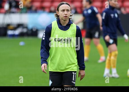 Sheffield, Großbritannien. November 2024. Bramall Lane, Sheffield, England, 2. November 2024: Miljana Ivanovic (11 London City Lionesses) vor dem Barclays Womens Championship-Spiel zwischen Sheffield United und London City Lionesses in der Bramall Lane in Sheffield, England. (Sean Chandler/SPP) Credit: SPP Sport Press Photo. /Alamy Live News Stockfoto