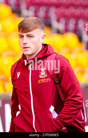 Bradford, Großbritannien. Oktober 2024. Bradford City Stürmer Bobby Pointon während des Spiels Bradford City gegen Aldershot Town FA Cup Runde 1 im University of Bradford Stadium, Bradford, Großbritannien am 2. November 2024 Credit: Every Second Media/Alamy Live News Stockfoto