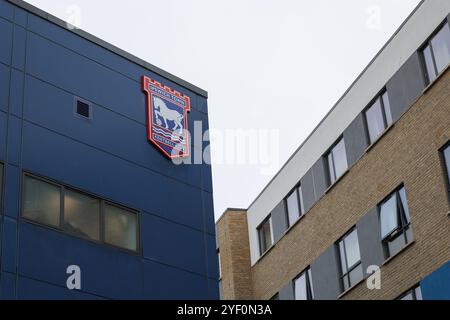 Ipswich, Großbritannien. November 2024. Allgemeine Außenansicht des Stadions während des Spiels Ipswich Town FC gegen Leicester City FC English Premier League in Portman Road, Ipswich, England, Vereinigtes Königreich am 2. November 2024 Credit: Every Second Media/Alamy Live News Stockfoto