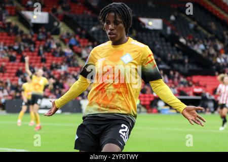 Sheffield, Großbritannien. November 2024. Bramall Lane, Sheffield, England, 2. November 2024: Rofiat Imuran (25 London City Lionesses) während des Barclays Womens Championship-Spiels zwischen Sheffield United und London City Lionesses in der Bramall Lane in Sheffield, England. (Sean Chandler/SPP) Credit: SPP Sport Press Photo. /Alamy Live News Stockfoto