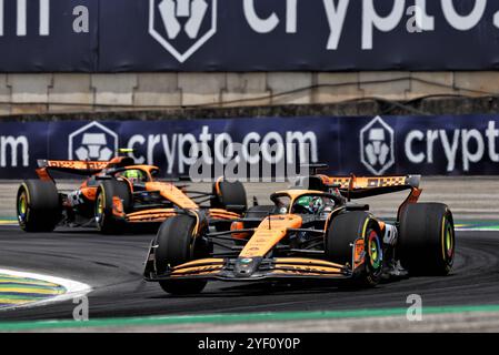 Oscar Piastri (aus) McLaren MCL38. Formel-1-Weltmeisterschaft, Rd 21, großer Preis von Brasilien, Samstag, 2. November 2024. Sao Paulo, Brasilien. 02.11.2024. Formel-1-Weltmeisterschaft, Rd 21, Großer Preis Brasiliens, Sao Paulo, Brasilien, Sprint und Qualifikationstag. Das Foto sollte lauten: XPB/Alamy Live News. Stockfoto