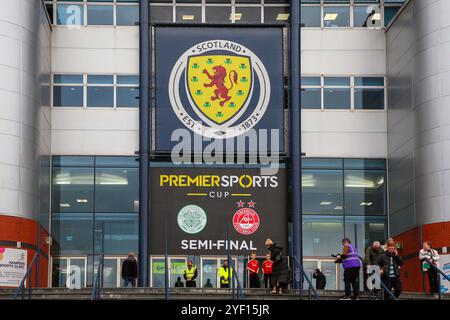 Glasgow, Großbritannien. November 2024. Das erste Halbfinale des Premier Sports Cup zwischen Celtic FC und Aberdeen FC fand im Hampden Park in Glasgow, Schottland, Großbritannien statt. Quelle: Findlay/Alamy Live News Stockfoto