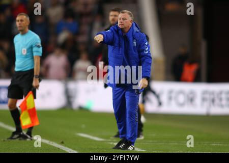 Coventry City Manager Mark Robins während des Sky Bet Championship Matches zwischen Middlesbrough und Coventry City im Riverside Stadium, Middlesbrough am Samstag, den 2. November 2024. (Foto: Michael Driver | MI News) Credit: MI News & Sport /Alamy Live News Stockfoto