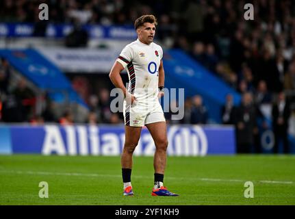 Twickenham, Vereinigtes Königreich. November 2024. Herbst International. England V Neuseeland. Allianz Stadium. Twickenham. Henry Slade (England) während des Rugby-Spiels England gegen Neuseeland im Allianz Stadium in London. Quelle: Sport In Pictures/Alamy Live News Stockfoto