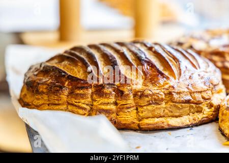 Galette des rois in der Miel Bakery, London, England Stockfoto