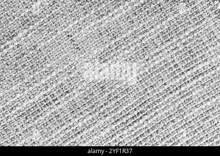 Jacquard diagonal gewebter, grober Webstoff mit weißer Polsterung. Textilhintergrund, Möbel Textilmaterial, Tapete, Hintergrund. Stoffauflage Stockfoto