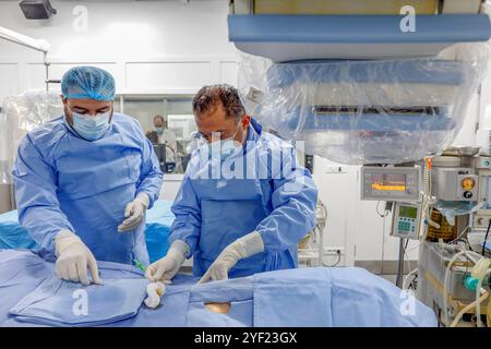Herzchirurgie im Hotel Dieu de France Krankenhaus in Beirut, Libanon. Kardiologie Kardiopathie 016757 121 Stockfoto