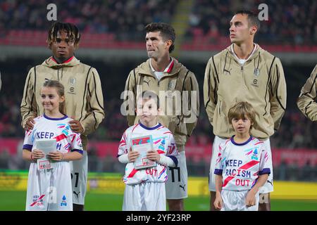 Monza, Italien. Oktober 2021. #Ioleggoperche während des Fußballspiels der Serie A zwischen AC Monza und AC Milan im U-Power Stadium in Monza, Norditalien - Samstag, den 02. November 2024. Sport - Fußball . (Foto: Spada/Lapresse) Credit: LaPresse/Alamy Live News Stockfoto