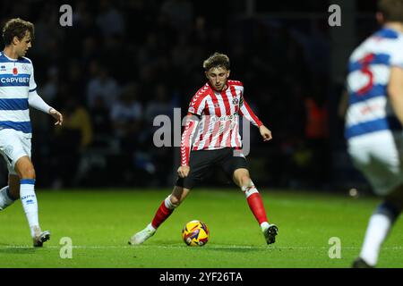 November 2024; Loftus Road Stadium, Shepherds Bush, West London, England; EFL Championship Football, Queens Park Rangers gegen Sunderland; Dan Neil aus Sunderland Stockfoto