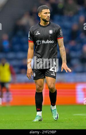 Deepdale, Preston, Großbritannien. November 2024. EFL Championship Football, Preston North End gegen Bristol City; Nahki Wells of Bristol City Credit: Action Plus Sports/Alamy Live News Stockfoto