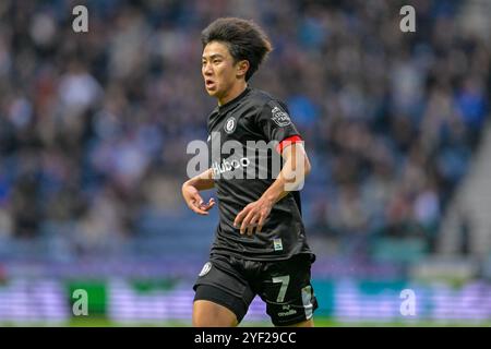 Deepdale, Preston, Großbritannien. November 2024. EFL Championship Football, Preston North End gegen Bristol City; Yu Hirakawa von Bristol City Credit: Action Plus Sports/Alamy Live News Stockfoto