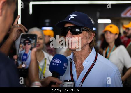 Sao Paulo, Brasilien. November 2024. SAO PAULO, BRASILIEN - 02. NOVEMBER: EMERSON FITTIPALDI beantwortet Fragen nach dem Sprint-Rennen vor dem Formel 1 Grand Prix von Brasilien im Autodromo Jose Carlos Pace am 2. November 2024 in Sao Paulo, Brasilien. Quelle: Ruano Carneiro/Alamy Live News Stockfoto