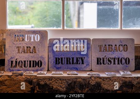 Das Maia Tobacco Museum befindet sich in einer historischen Fabrik und bietet einen faszinierenden Einblick in den Anbau, die Produktion und die kulturelle Bedeutung von Stockfoto