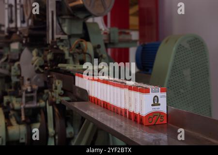 Das Maia Tobacco Museum befindet sich in einer historischen Fabrik und bietet einen faszinierenden Einblick in den Anbau, die Produktion und die kulturelle Bedeutung von Stockfoto