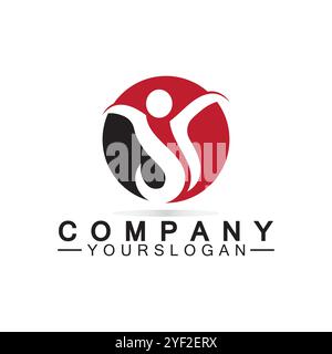 Success People Logo Vektor Design-Vorlage Stock Vektor