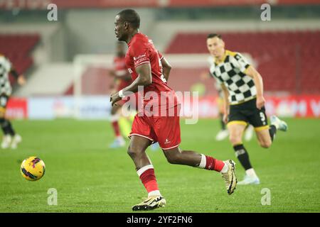 Barcelos, Portugal. November 2024. Estádio Cidade de Barcelos Jonathan Buatu wurde am 2. November 2024 in Barcelos, Portugal beim Spiel der Liga Portugal Betclic 2024/25 zwischen Gil Vicente FC und Boavista FC im Estádio Cidade de Barcelos gesehen. (Miguel Lemos/SPP) Credit: SPP Sport Press Photo. /Alamy Live News Stockfoto