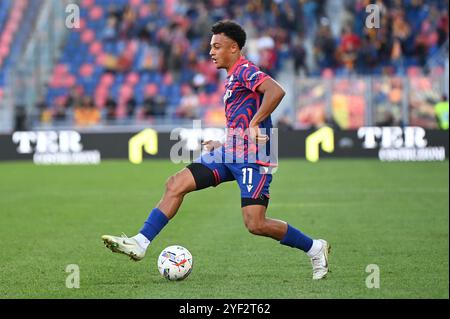 Dan Ndoye (Bologna FC) in Aktion während des Spiels Bologna FC gegen US Lecce, italienischer Fußball Serie A in Bologna, Italien, 02. November 2024 Stockfoto