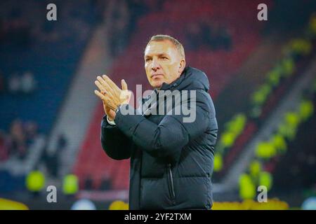 Glasgow, Großbritannien. November 2024. Das erste Halbfinale des Premier Sports Cup zwischen Celtic FC und Aberdeen FC waas fand im Hampden Park in Glasgow, Schottland, Großbritannien statt. Das Ergebnis war Celtic 6:0 Aberdeen. Celtic geht ins Finale und spielt den Sieger zwischen den Rangers und Motherwell. Die Tore wurden von C. Carter-Vickers (29')Tor 29 Minuten, K. Furuhashi (32')Tor 32 Minuten, D. Maeda (40', 49', 85')Tor 40 Minuten, Tor 49 Minuten, Tor 85 Minuten N. Kuhn (59') Credit: Findlay/Alamy Live News Stockfoto