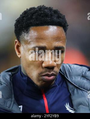 Wolverhampton, Großbritannien. November 2024. Nathaniel Clyne von Crystal Palace während des Premier League Spiels Wolverhampton Wanderers gegen Crystal Palace in Molineux, Wolverhampton, Vereinigtes Königreich, 2. November 2024 (Foto: Gareth Evans/News Images) in Wolverhampton, Vereinigtes Königreich am 11.2.2024. (Foto: Gareth Evans/News Images/SIPA USA) Credit: SIPA USA/Alamy Live News Stockfoto