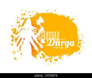 Happy durga pooja indian Festival Card Design Stock Vektor