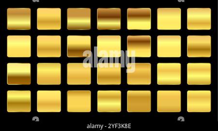 Premium Gelbgold Farbverläufe großen Satz Stock Vektor