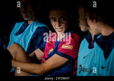 Barcelona, Spanien. November 2024. Aitana Bonmati (FC Barcelona) spielt beim Liga-F-Spiel zwischen dem FC Barcelona und SD Eibar bei Estadi Johan Cruyff. Endstand: FC Barcelona 4:0, SD Eibar. Quelle: SOPA Images Limited/Alamy Live News Stockfoto