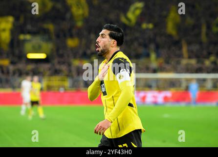 Emre CAN (DO) Geste Fußball 1. Bundesliga, 9. Spieltag, Borussia Dortmund (DO) - RB Leipzig (L) 2:1, am 2. November 2024 in Dortmund. #DFL-Vorschriften verbieten die Verwendung von Fotos als Bildsequenzen und/oder Quasi-Video # Stockfoto