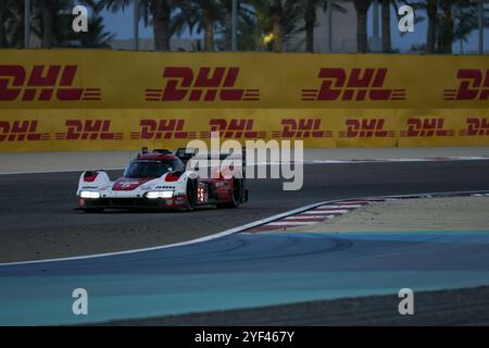 Sakhir, Bahrain. November 2024. Das Hypercar von Porsche Penske Motorsport Nr. 5 tritt während des 8. Stunden-Rennens von Bahrain an, Runde 8 der FIA-Langstrecken-Weltmeisterschaft 2024 auf dem Bahrain International Circuit (BIC) in Sakhir, Bahrain, 2. November 2024. Quelle: Qian Jun/Xinhua/Alamy Live News Stockfoto