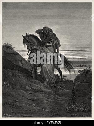 Das Gleichnis vom barmherzigen Samariter (Lukas 10:25–37) Neues Testament. Antike Bibelillustration von Gustave Dore (1832–1883) Stockfoto