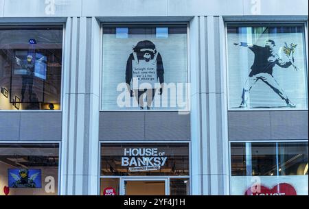 Haus der Banksy, Ausstellung in Hamburg, Deutschland, Europa Stockfoto