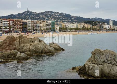 Strand Platja d'Aro an der Costa Brava, Katalonien Stockfoto