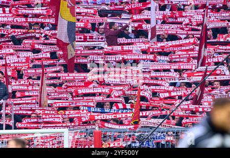 FC BAYERN MÜNCHEN - 1. FC UNION BERLIN 3-0 am 2. November 2024 in München. Saison 2024/2025, 1.Bundesliga, FCB, München, Spieltag 9, 9.Spieltag-Fotograf: ddp-Bilder / STAR-Bilder - DFL-VORSCHRIFTEN VERBIETEN JEDE VERWENDUNG VON FOTOGRAFIEN als BILDSEQUENZEN und/oder QUASI-VIDEO - Stockfoto