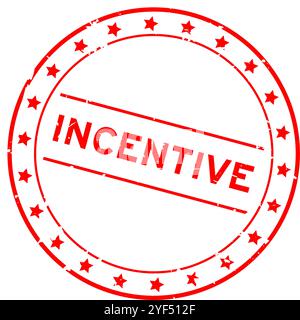 Runder Gummisiegelstempel mit rotem Incentive-Wort auf weißem Hintergrund Stock Vektor