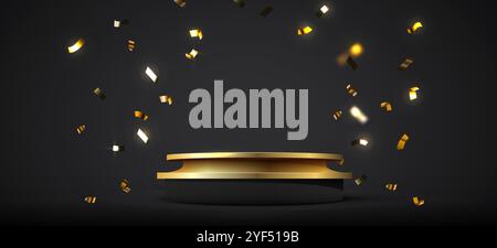 Abstrakter Podiumszene Hintergrund. Produktpräsentation, Modell, Kosmetikprodukte zeigen. Tischfuß oder Plattform. Vektorabbildung Stock Vektor