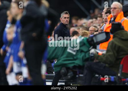 Ipswich, Großbritannien. November 2024. Ipswich Town Manager Kieran McKenna während des Spiels Ipswich Town FC gegen Leicester City FC English Premier League in Portman Road, Ipswich, England, Großbritannien am 2. November 2024 Credit: Every Second Media/Alamy Live News Stockfoto