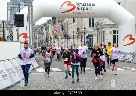 Brüssel, Belgien November 2024. Foto, aufgenommen während des Brüsseler 7K-Marathons 2024 am Sonntag, 3. November 2024 in Brüssel, Belgien. Quelle: Sportpix/Alamy Live News Stockfoto