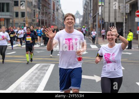 Brüssel, Belgien November 2024. Foto, aufgenommen während des Brüsseler 7K-Marathons 2024 am Sonntag, 3. November 2024 in Brüssel, Belgien. Quelle: Sportpix/Alamy Live News Stockfoto