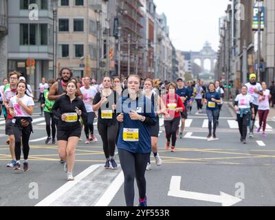 Brüssel, Belgien November 2024. Foto, aufgenommen während des Brüsseler 7K-Marathons 2024 am Sonntag, 3. November 2024 in Brüssel, Belgien. Quelle: Sportpix/Alamy Live News Stockfoto