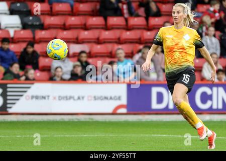 Sheffield, Großbritannien. November 2024. Bramall Lane, Sheffield, England, 2. November 2024: Sofia Jakobsson (15 London City Lionesses) während des Barclays Womens Championship Match zwischen Sheffield United und London City Lionesses in der Bramall Lane in Sheffield, England. (Sean Chandler/SPP) Credit: SPP Sport Press Photo. /Alamy Live News Stockfoto