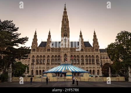 Blick auf das Wiener Rathaus, Österreich, Europa. Stockfoto