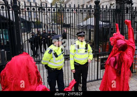 London, Großbritannien. November 2024. Der Marsch für sauberes Wasser in London, der von River Action organisiert wurde, um die Regierung für sauberes Wasser in ganz Großbritannien zu ersuchen. Quelle: Matthew Chattle/Alamy Live News Stockfoto